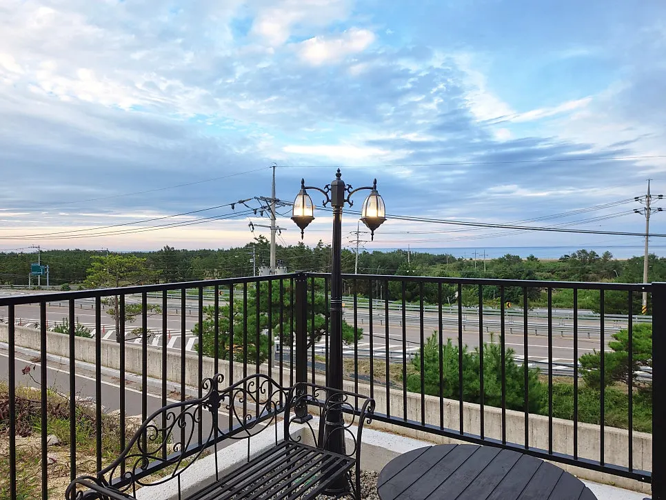 Ocean view from the waiting area