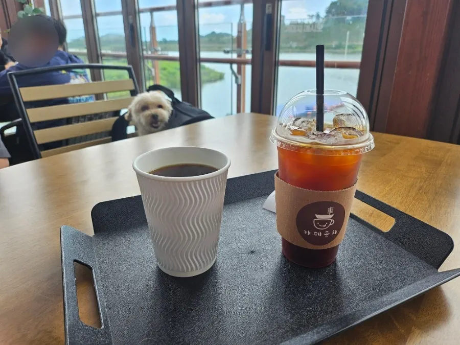 Namdaecheon scenery viewed from a window seat