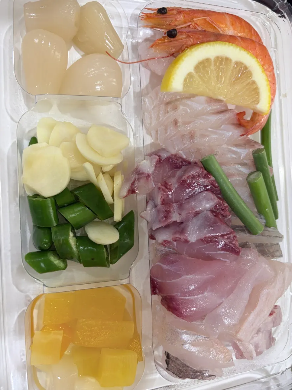Sashimi takeout for dinner at a Yangyang accommodation