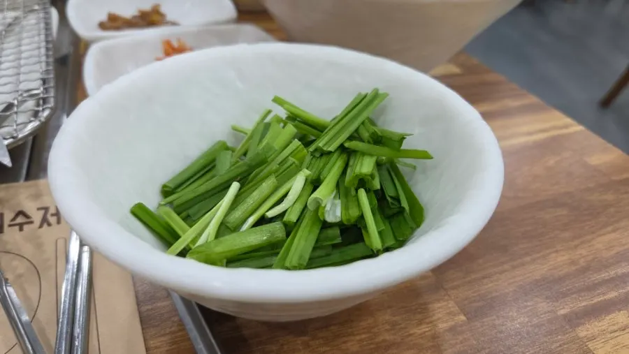 Doenjang jjigae ordered alongside the marinated galbi