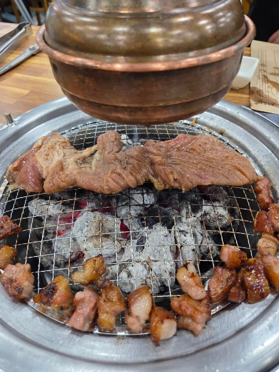 A plate of marinated ribs won from the raffle