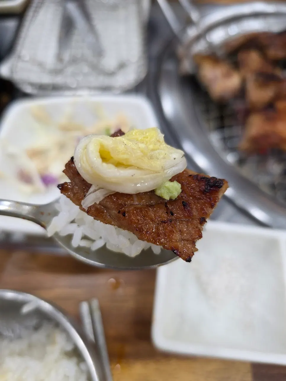 Pork prices on Yeoyejeong's chalkboard menu