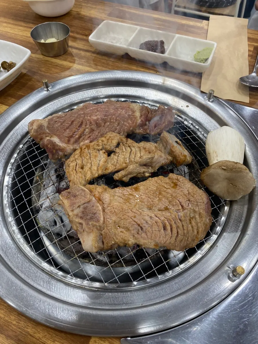 Three servings of marinated ribs on a plate