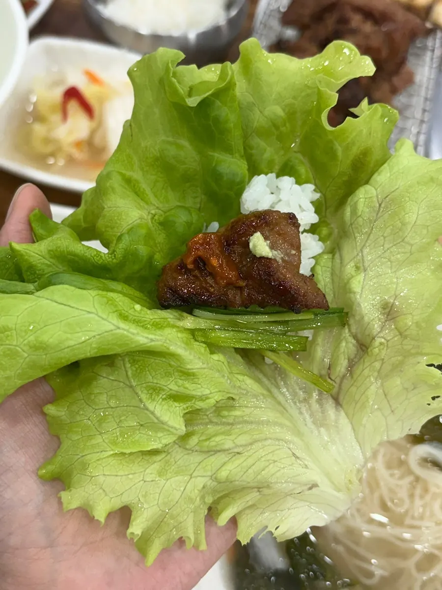 Fresh lettuce side dish