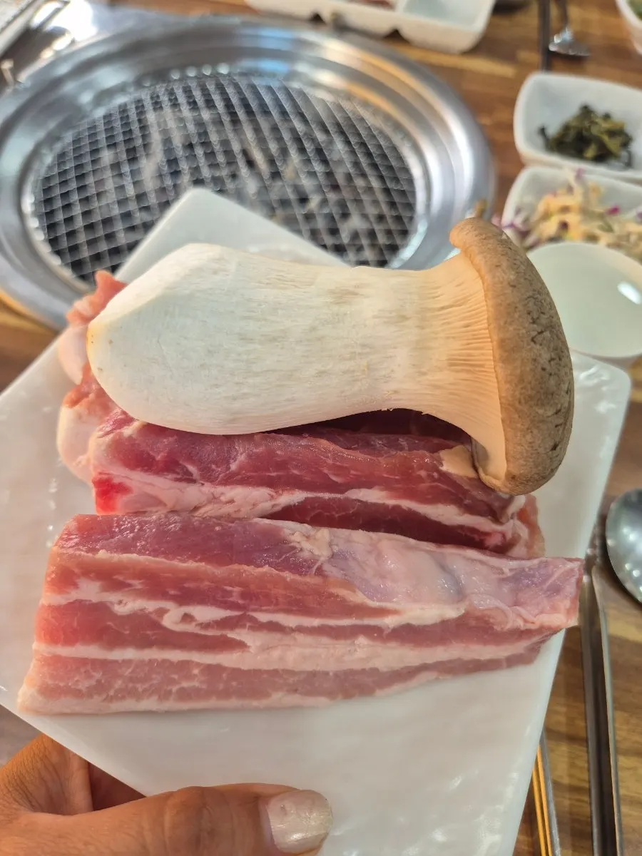 Pork belly before going on the charcoal grill
