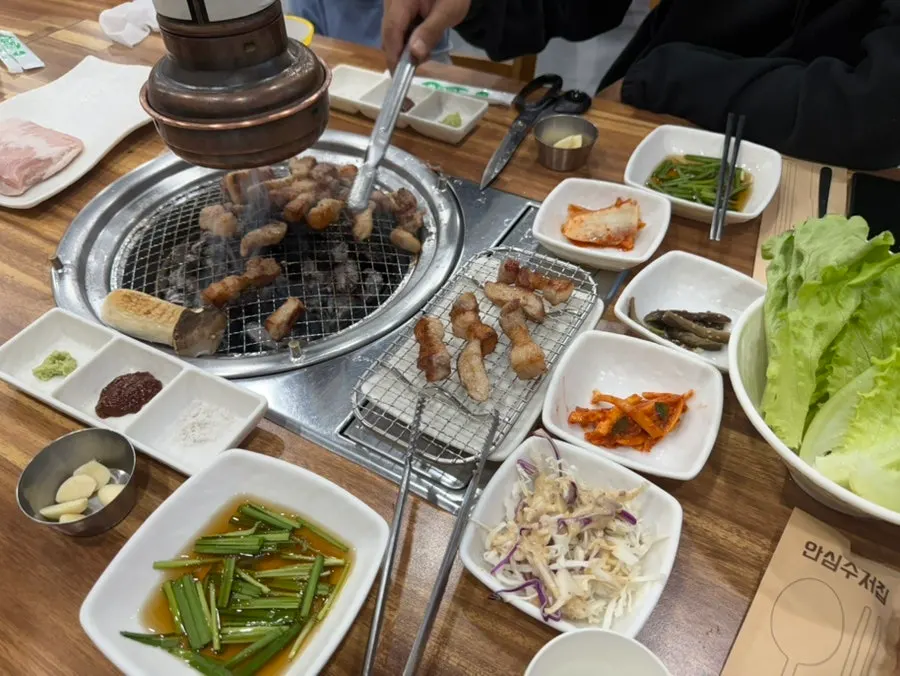 A grilled piece of pork jowl