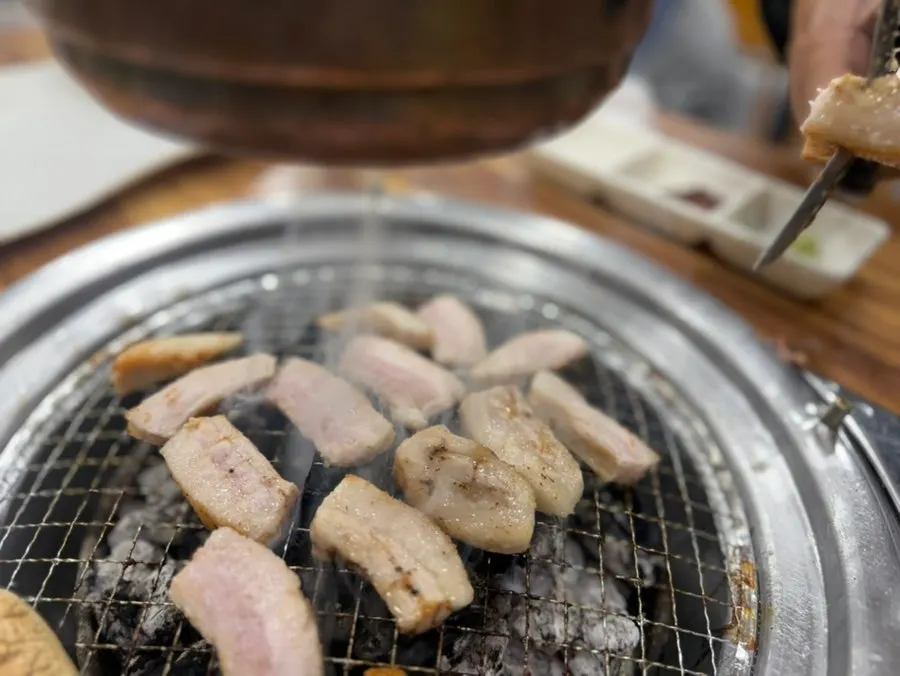 Fully cooked pork belly and pork jowl