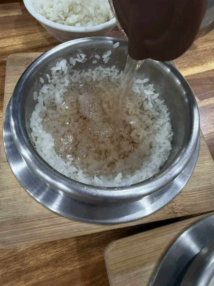 The meal finished off with pot rice and doenjang stew