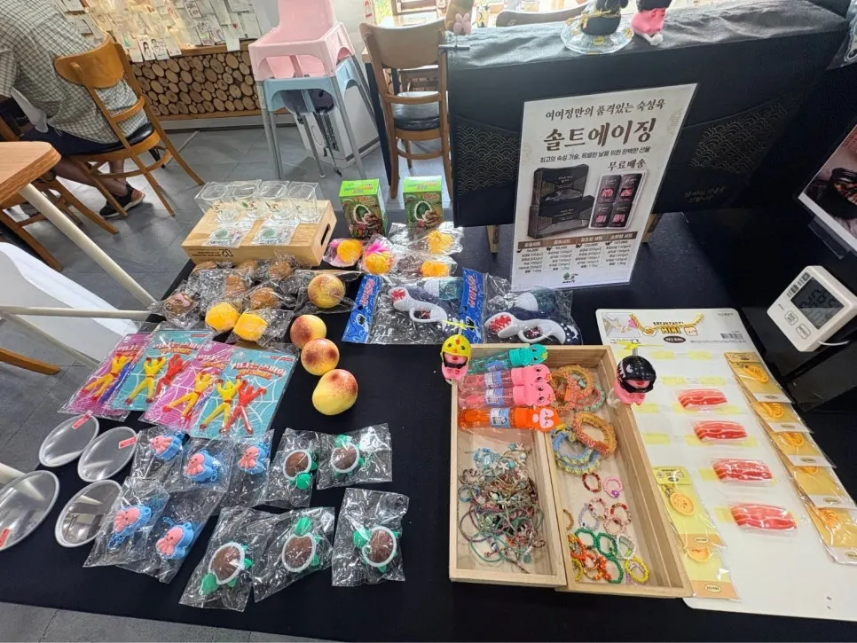 Salt-aging set information and store display items