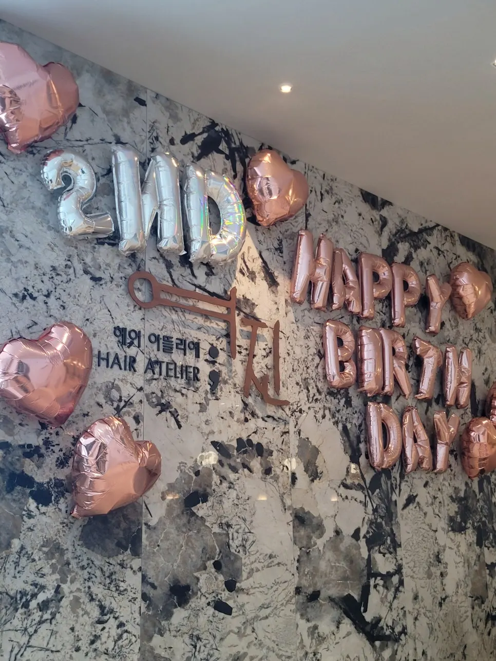Clean interior of Yeojin Hair Atelier on the 2nd floor of the building