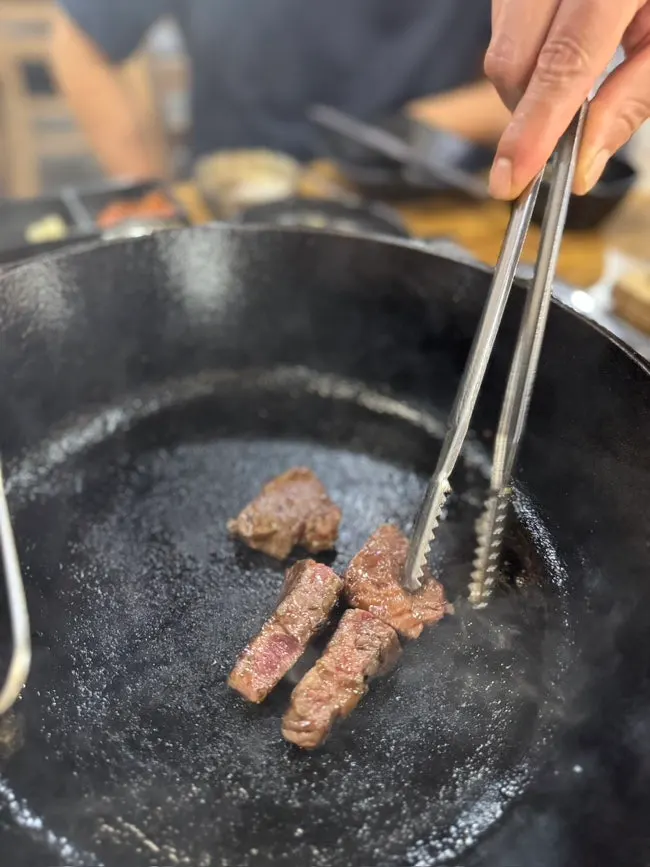 Doneness of the grilled hanwoo