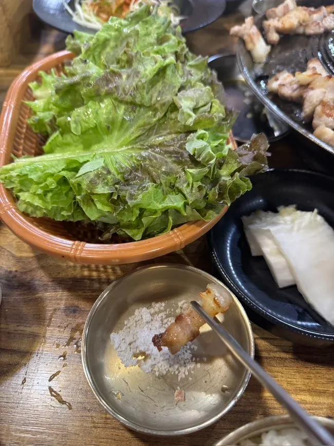 Golden-brown grilled pork belly