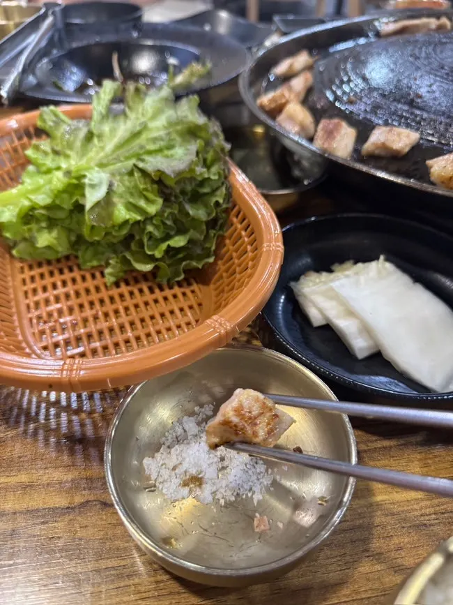 A grilled piece of whole pork jowl