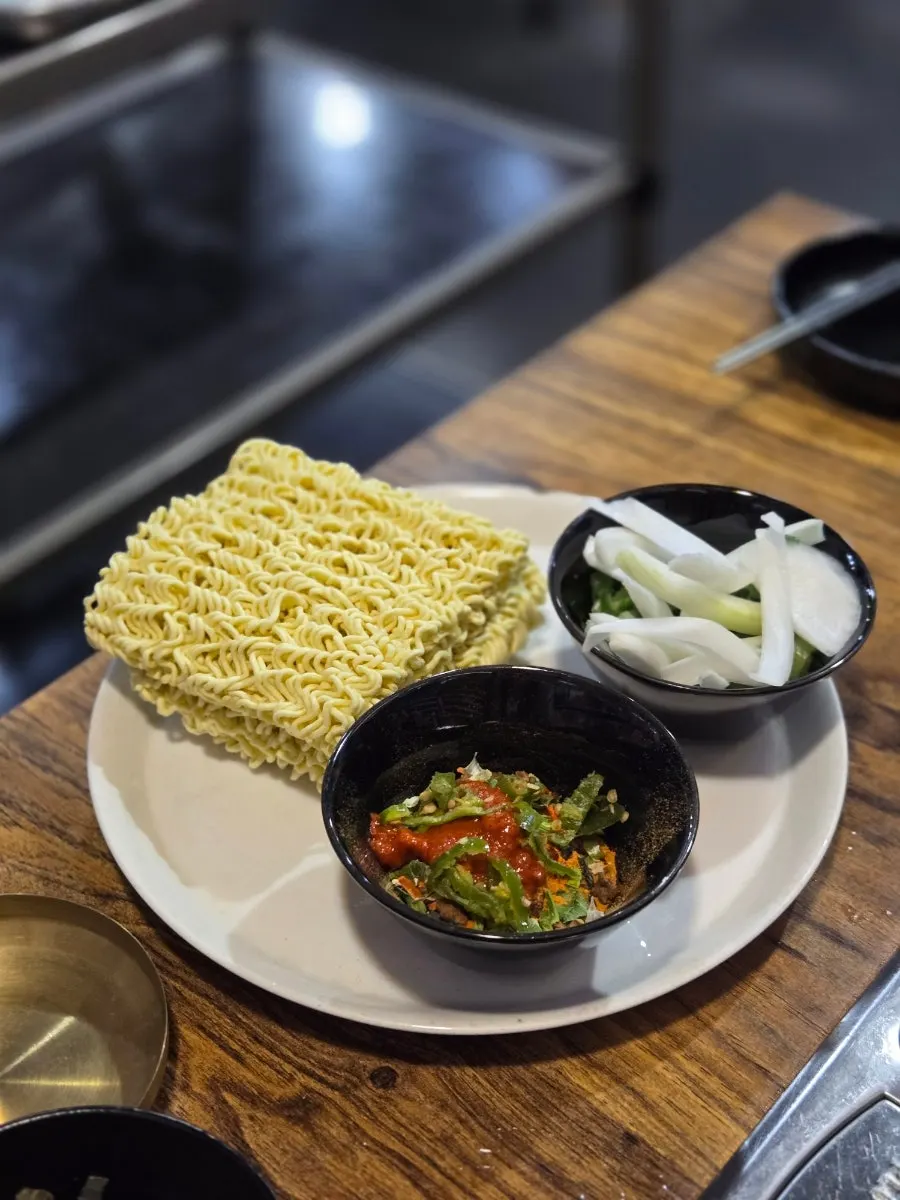 마지막에 나온 해장라면 재료