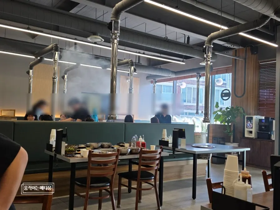 Neatly organized restaurant hall