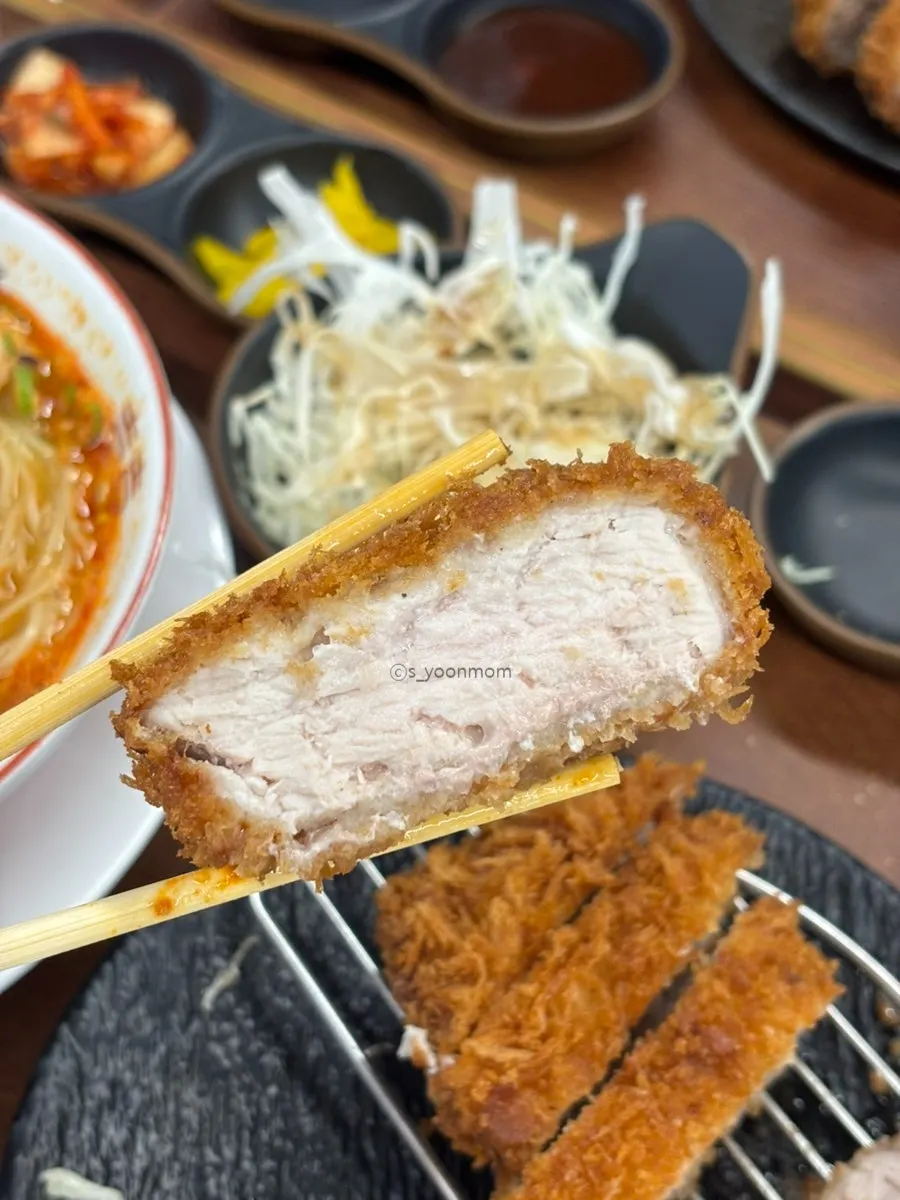Thickly sliced loin katsu at Gyugyu Donkatsu