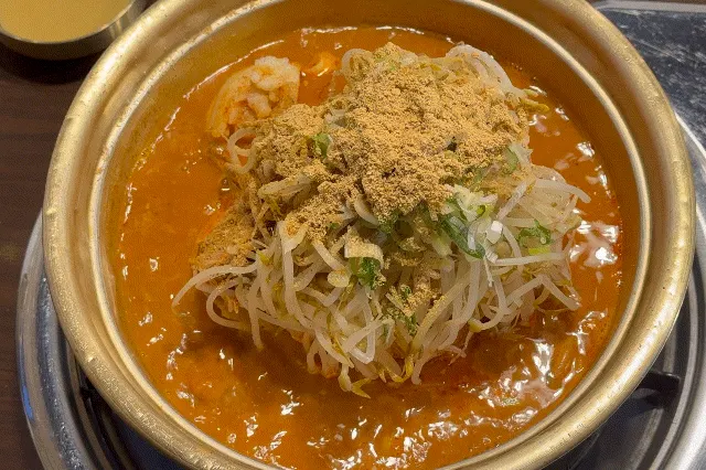 해선옥 선릉점 감자전골 식사 상차림