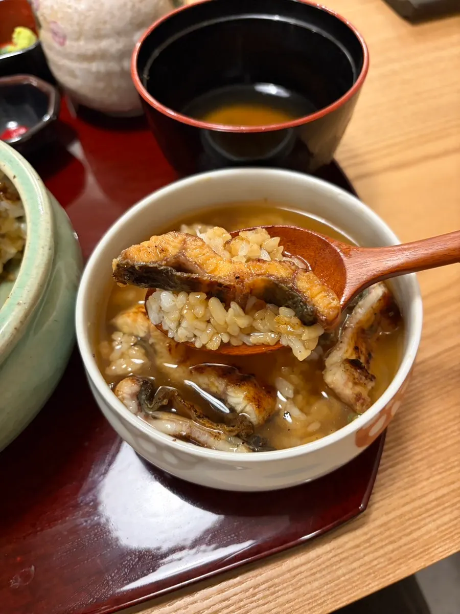 Eel rice bowl with tea poured over it
