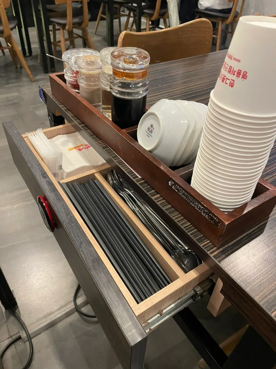 Dining supplies set up at the table