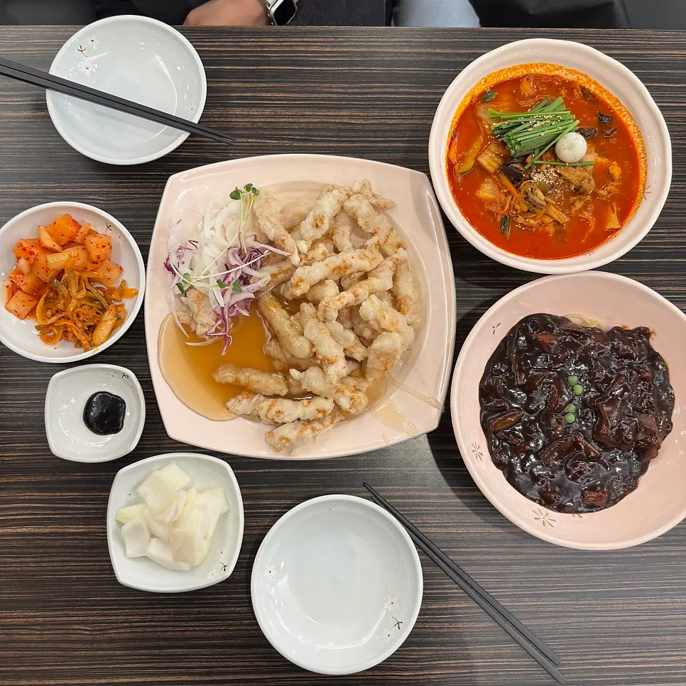 Large sweet and sour pork, good for sharing among three