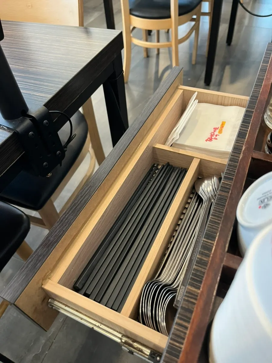 Corner stocked with disposable aprons
