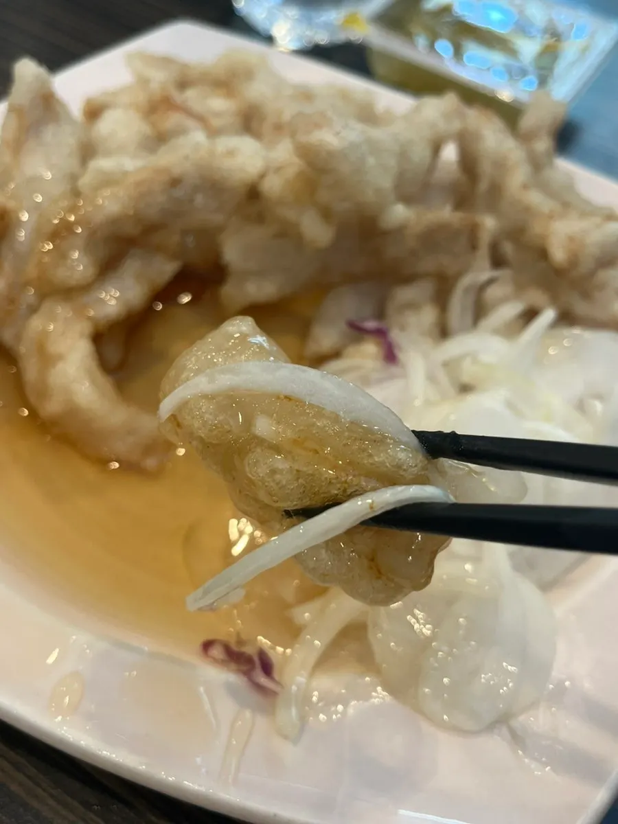 Sweet-and-sour pork served with jjajangmyeon and jjamppong