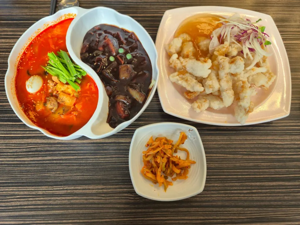 Ordered jjajjamyeon and glutinous-rice tangsuyuk
