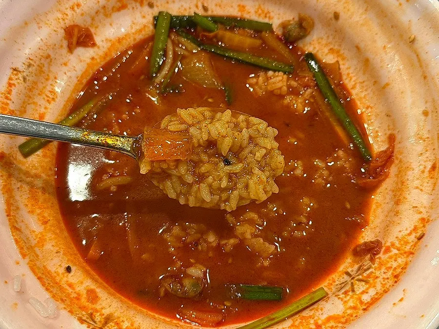 A jjamppong bowl finished down to the last drop of broth