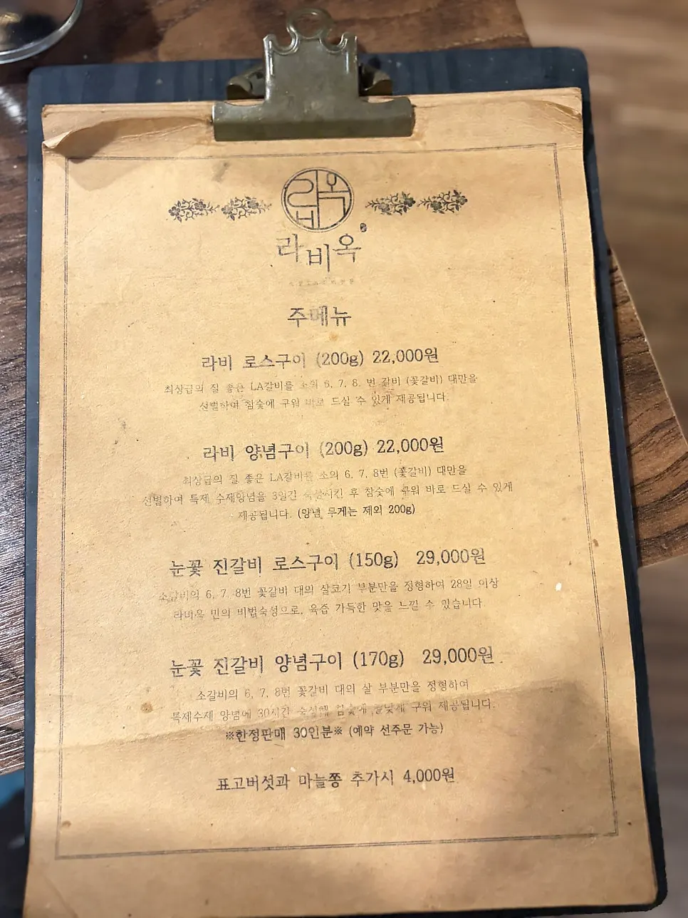 Clipboard-style menu