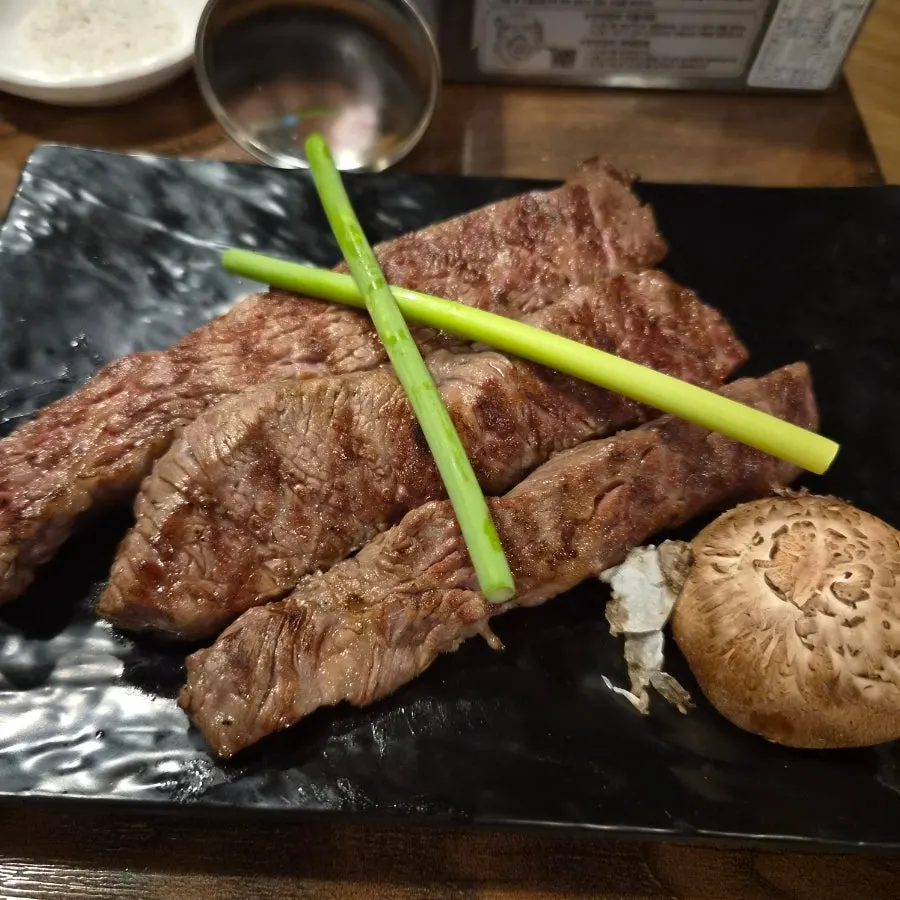 Ordered beef ribs and rice soup set