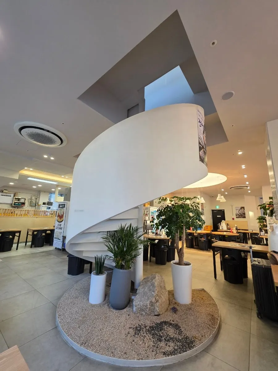 Interior space with stairs leading to the upper floor