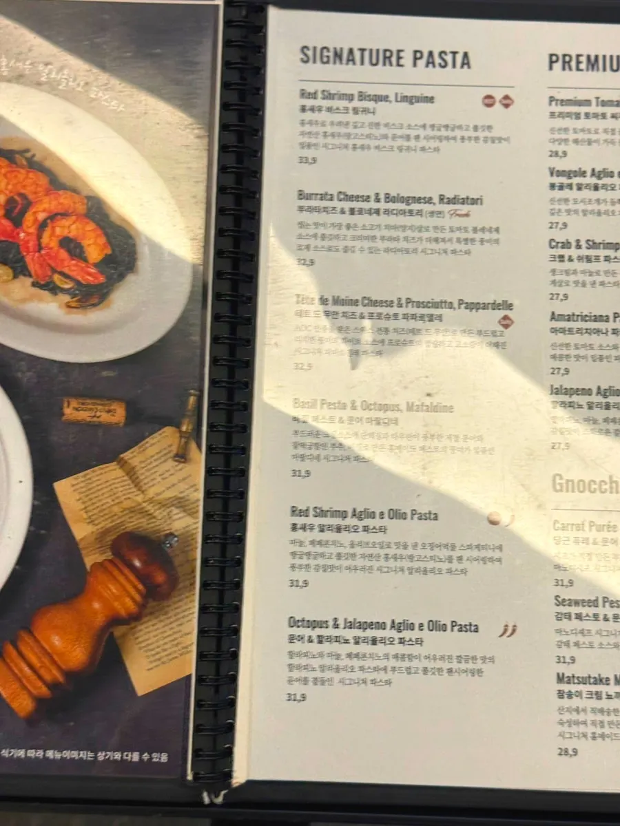 Mano di Chef menu prices