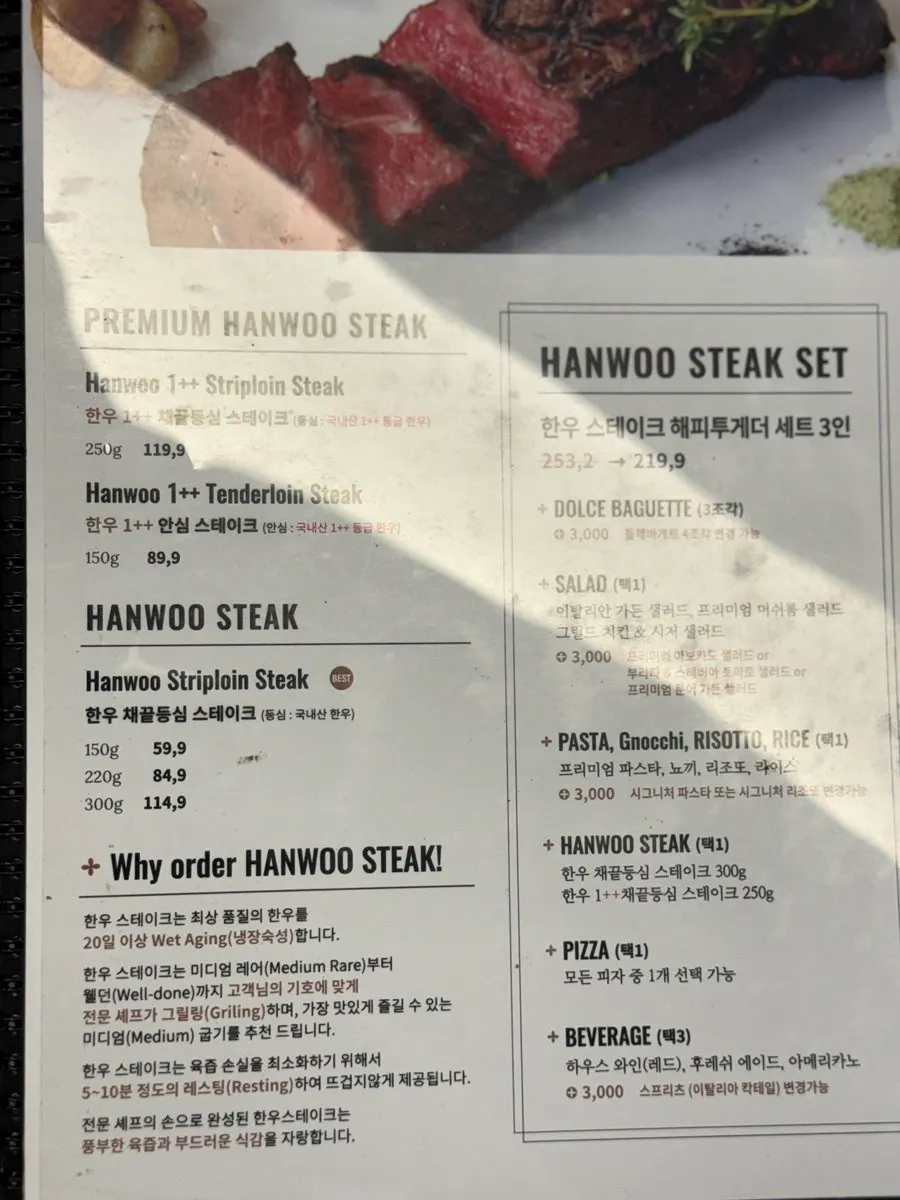 Mano di Chef menu prices