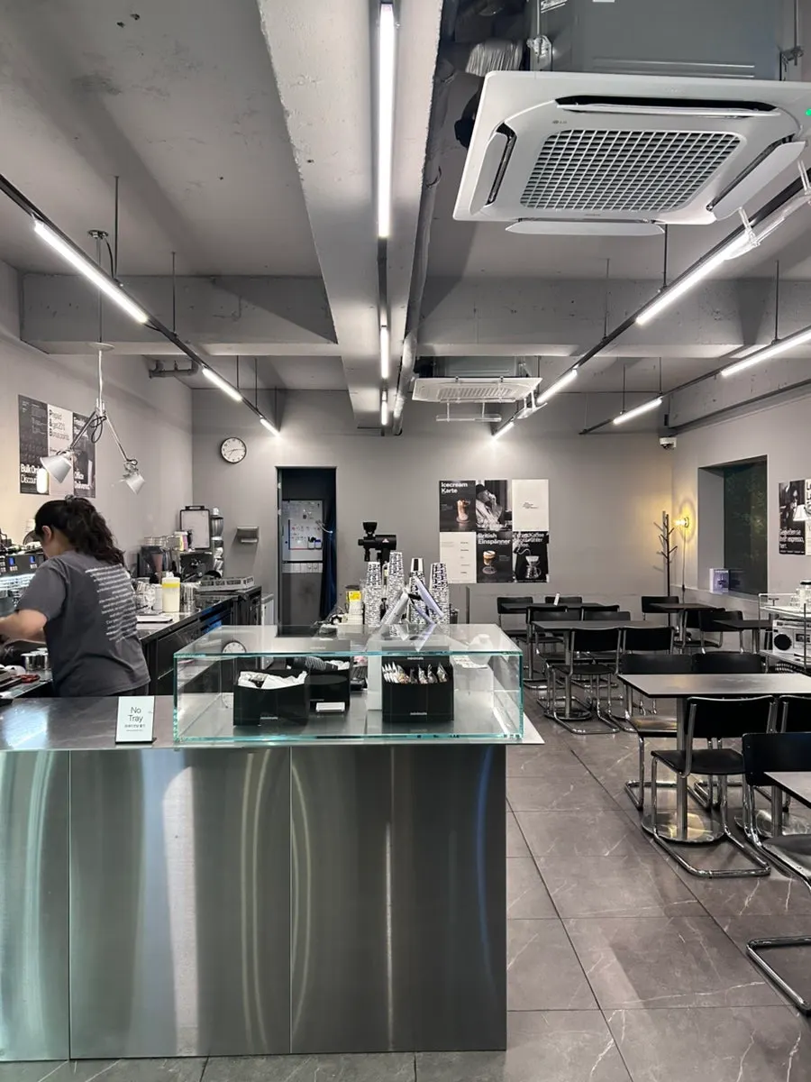 Mid-century-modern café interior
