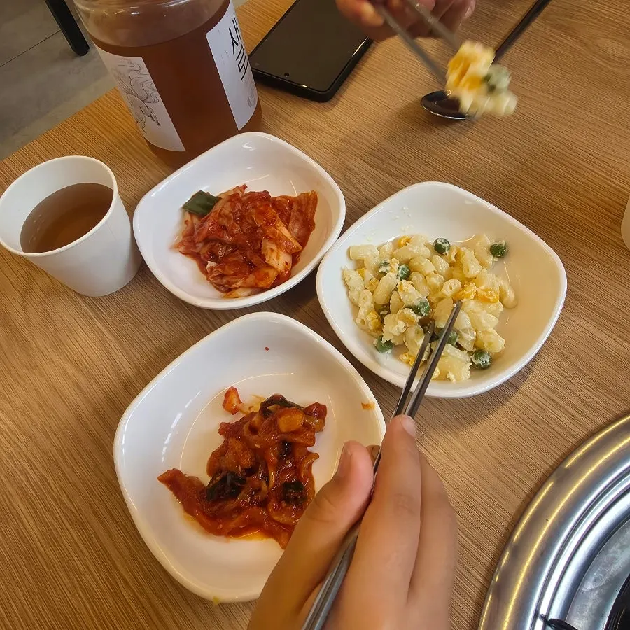 Miyeokguk, or seaweed soup, available at the self-service bar