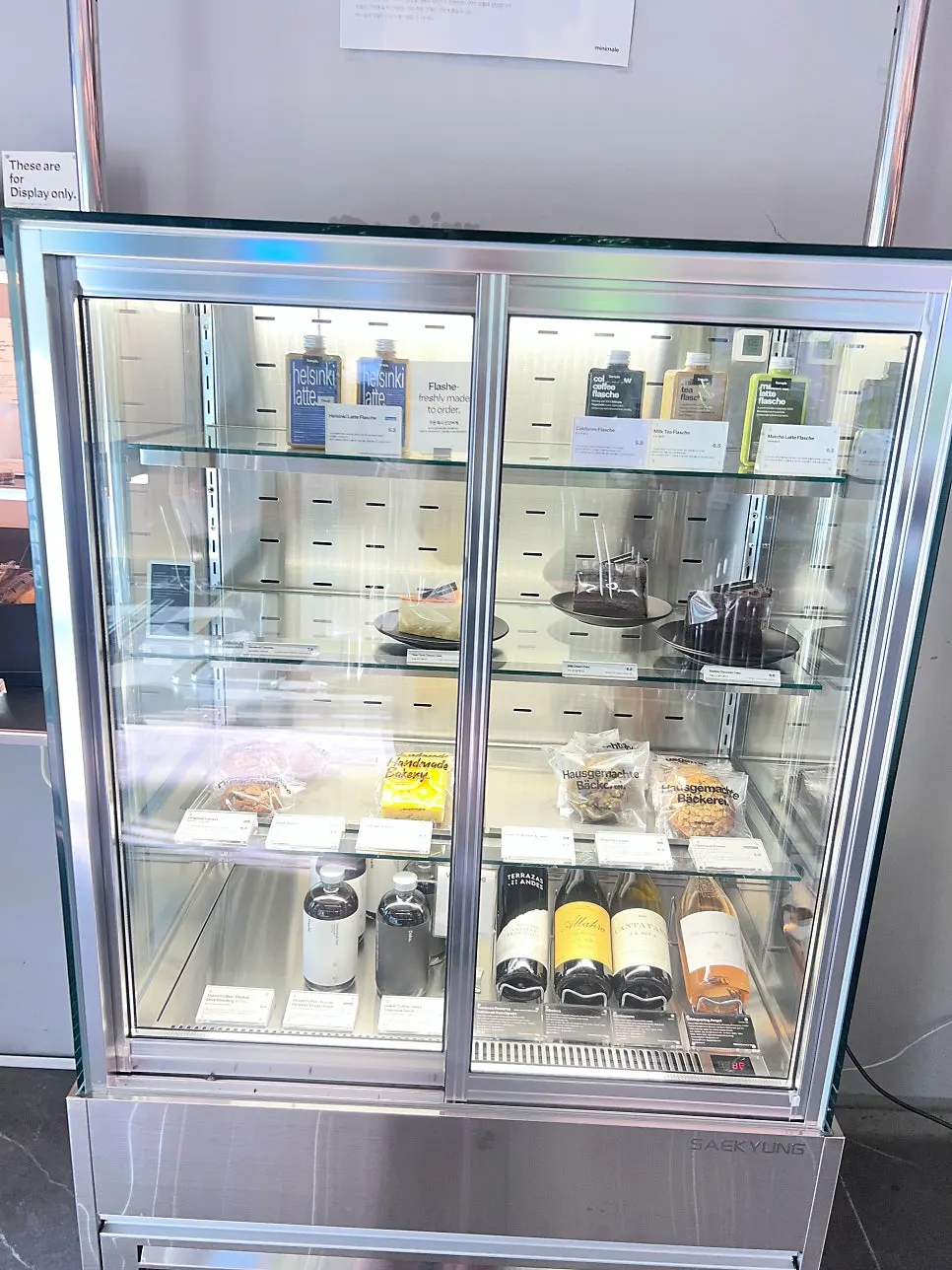 Showcase of cakes and handmade cookies