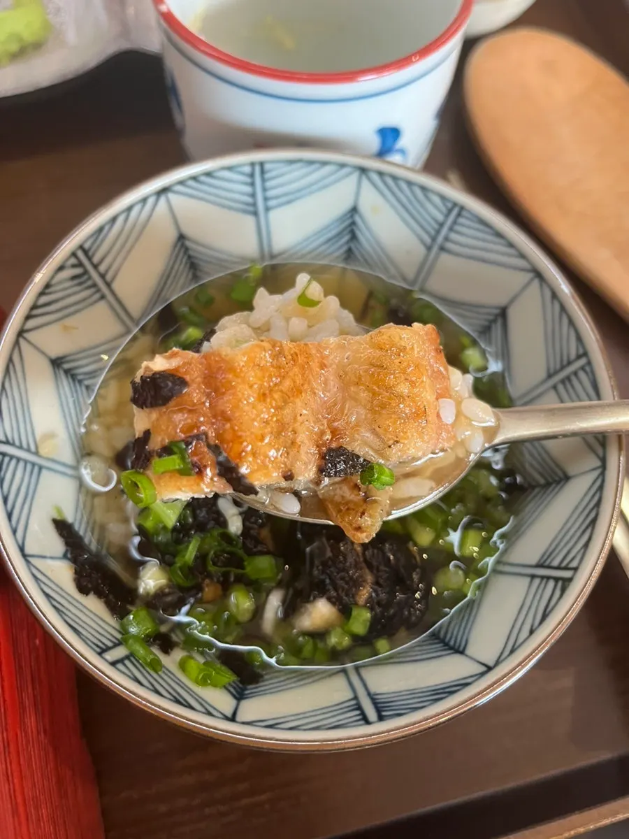Eel rice bowl accompaniments