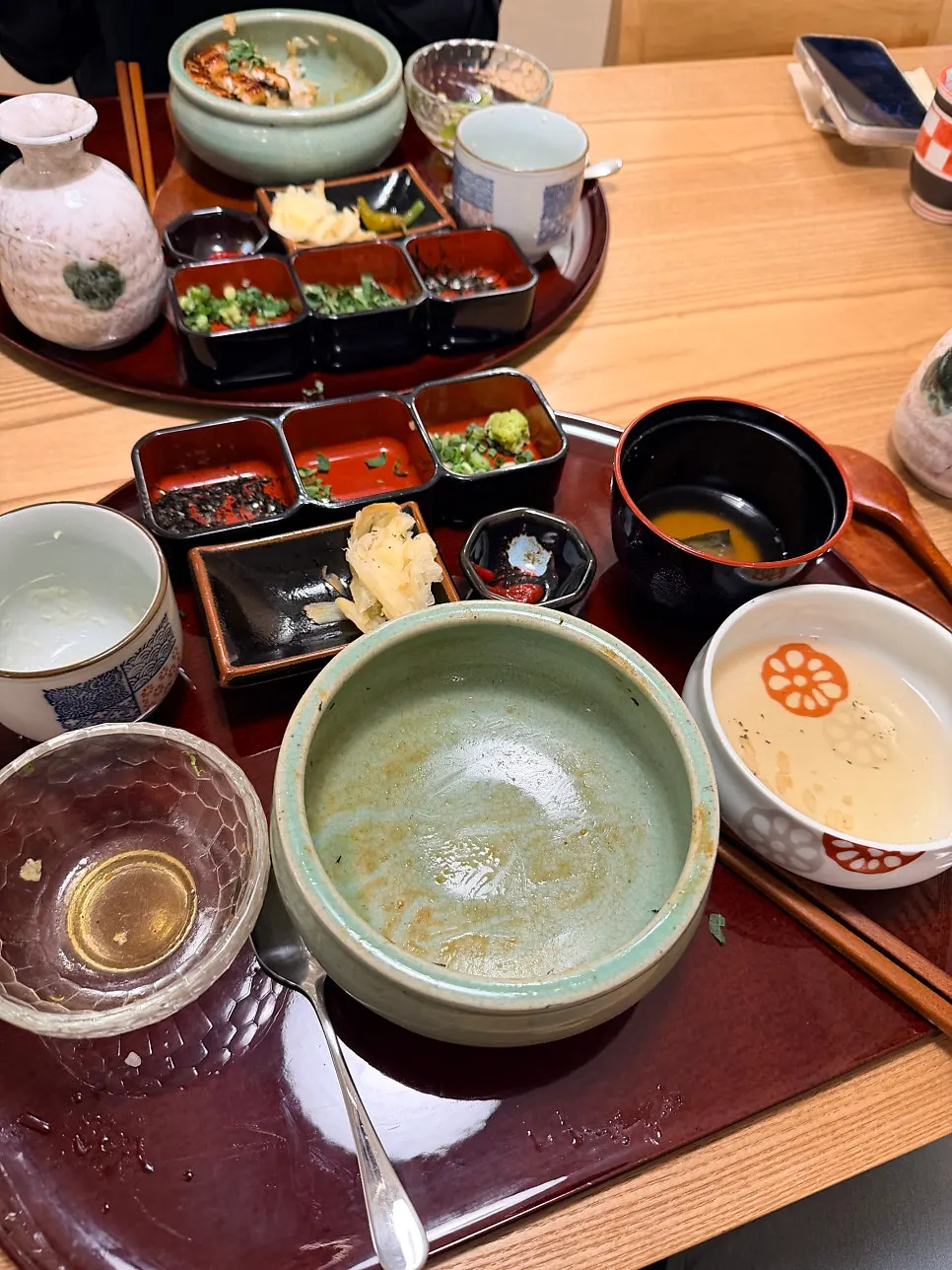 Ochazuke topped with perilla leaf and seaweed flakes