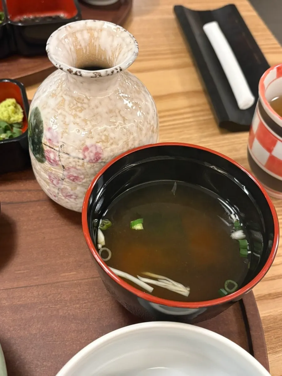 Chawanmushi and salad accompaniments