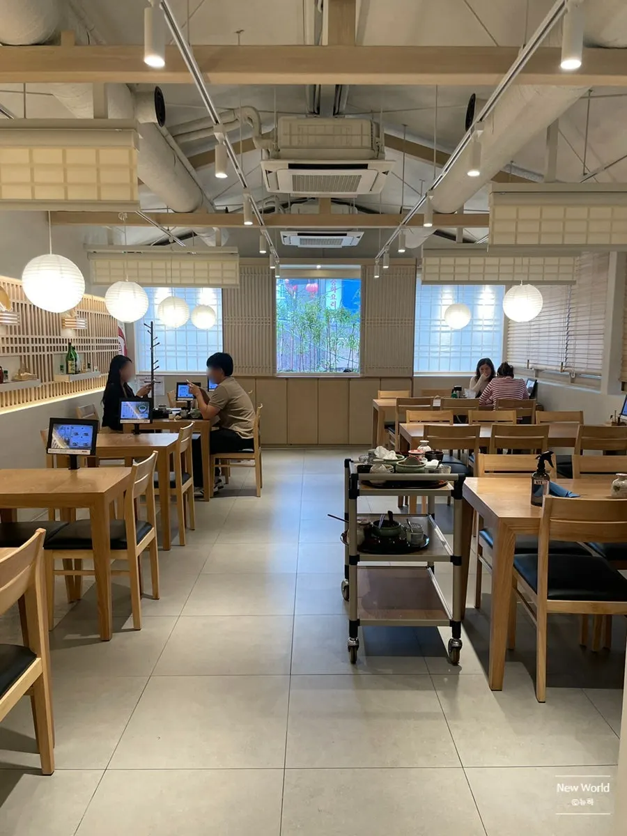 Japanese-style tables inside Unagiwa
