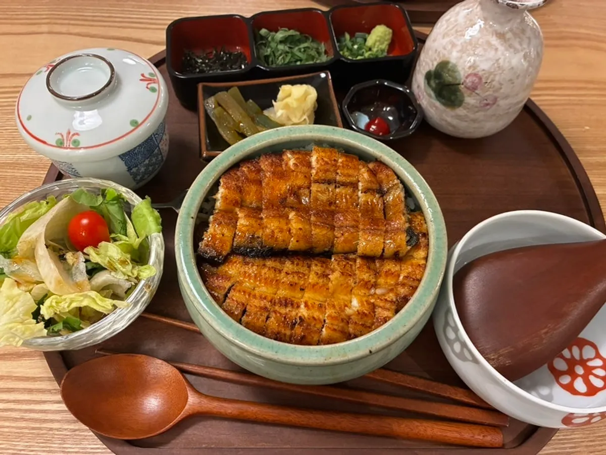 A full hitsumabushi meal at Unagiwa