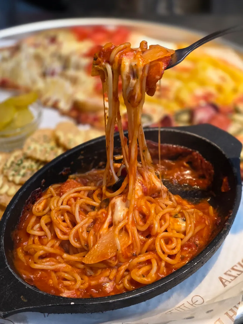 Oven spaghetti ordered as a side dish