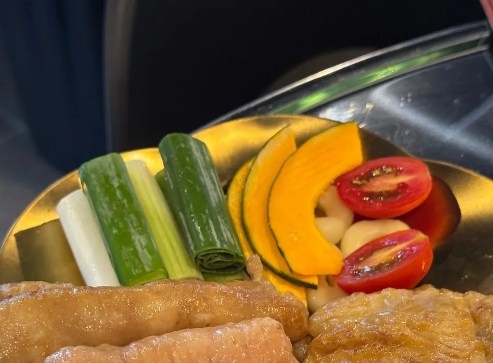 Vegetables, cherry tomatoes, and sweet pumpkin for grilling
