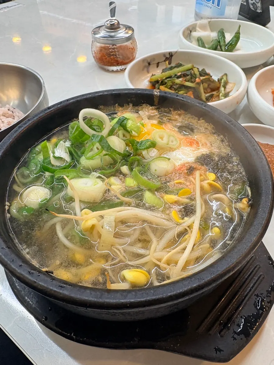 Bean sprout hangover soup full of bean sprouts