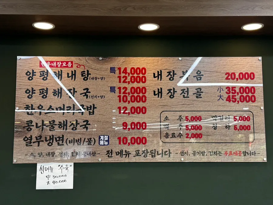 Wall sign noting domestic ingredients