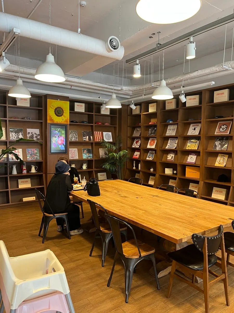 Cozy wood-toned café interior