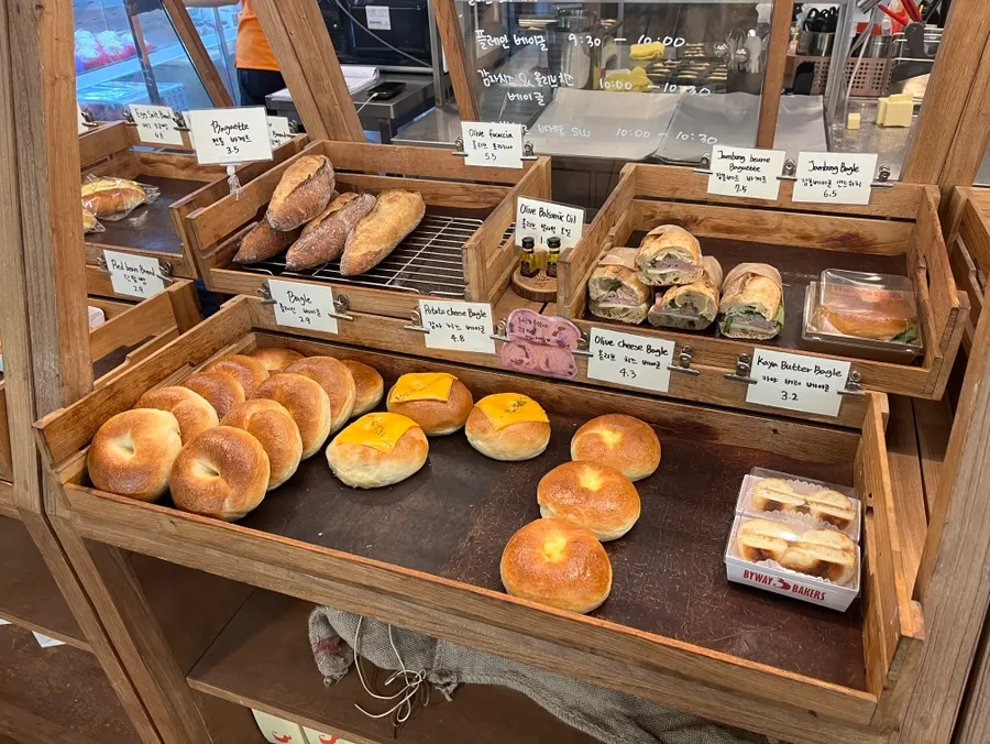 Various baked treats topped with ingredients