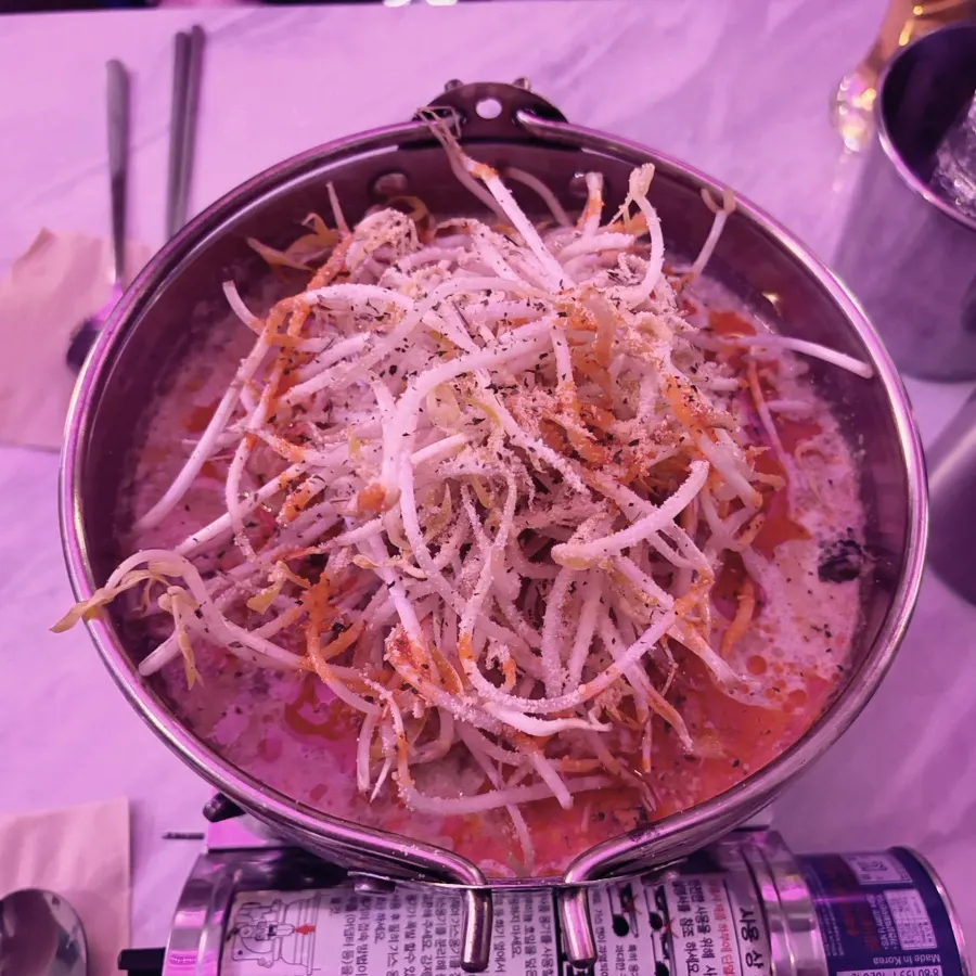 Cream jjamppong and beef brisket bibim noodle pairing