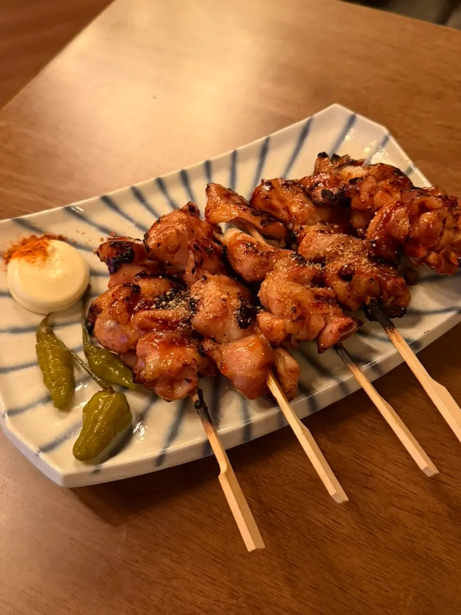 삼겹쪽파꼬치 한 접시
