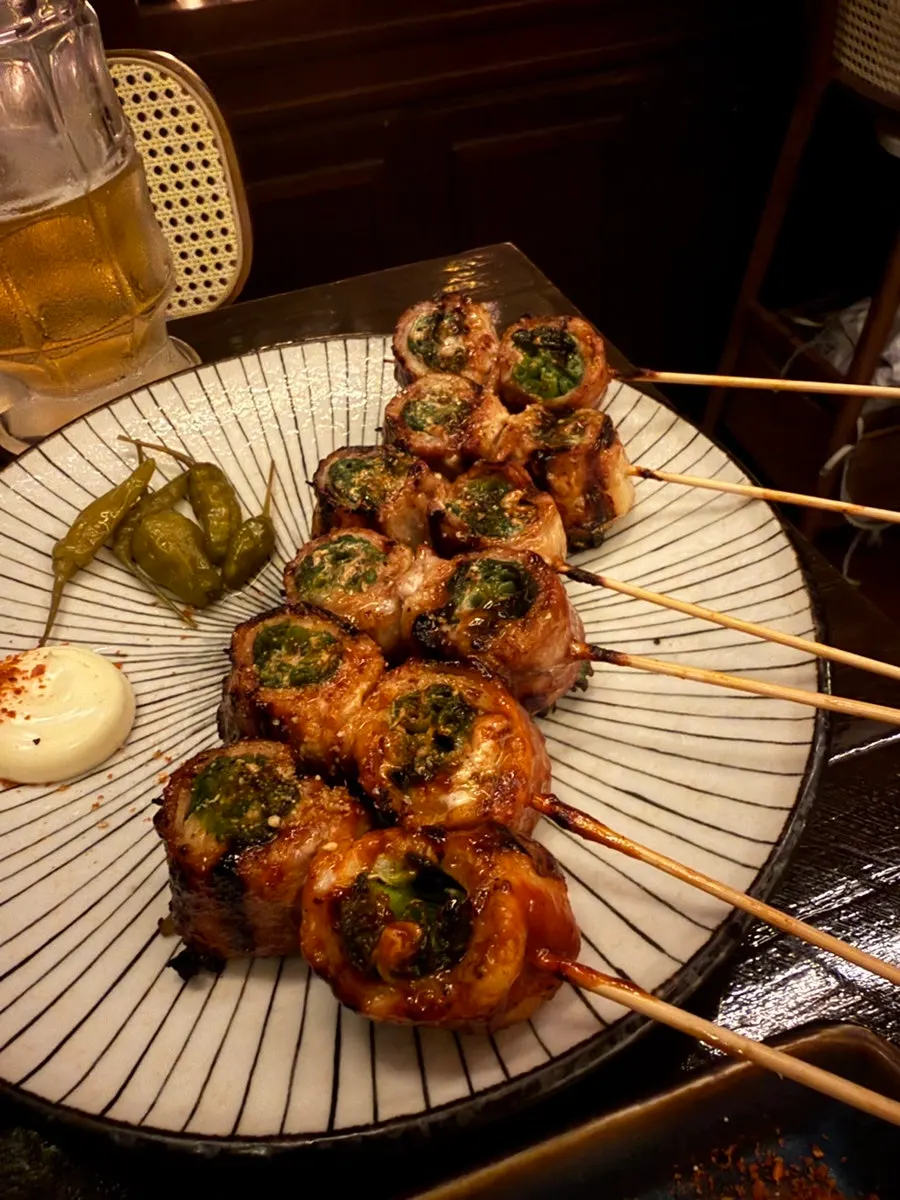 Two orders of skewers at Nani Byeolgwan